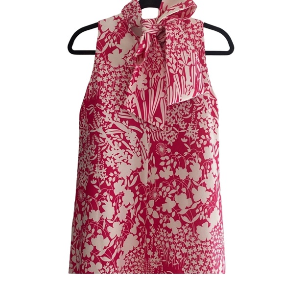 Tuckernuck Pink White Wildflower Blythe Sleeveless Floral A Line Bow Dress Sz Sm - Picture 3 of 16